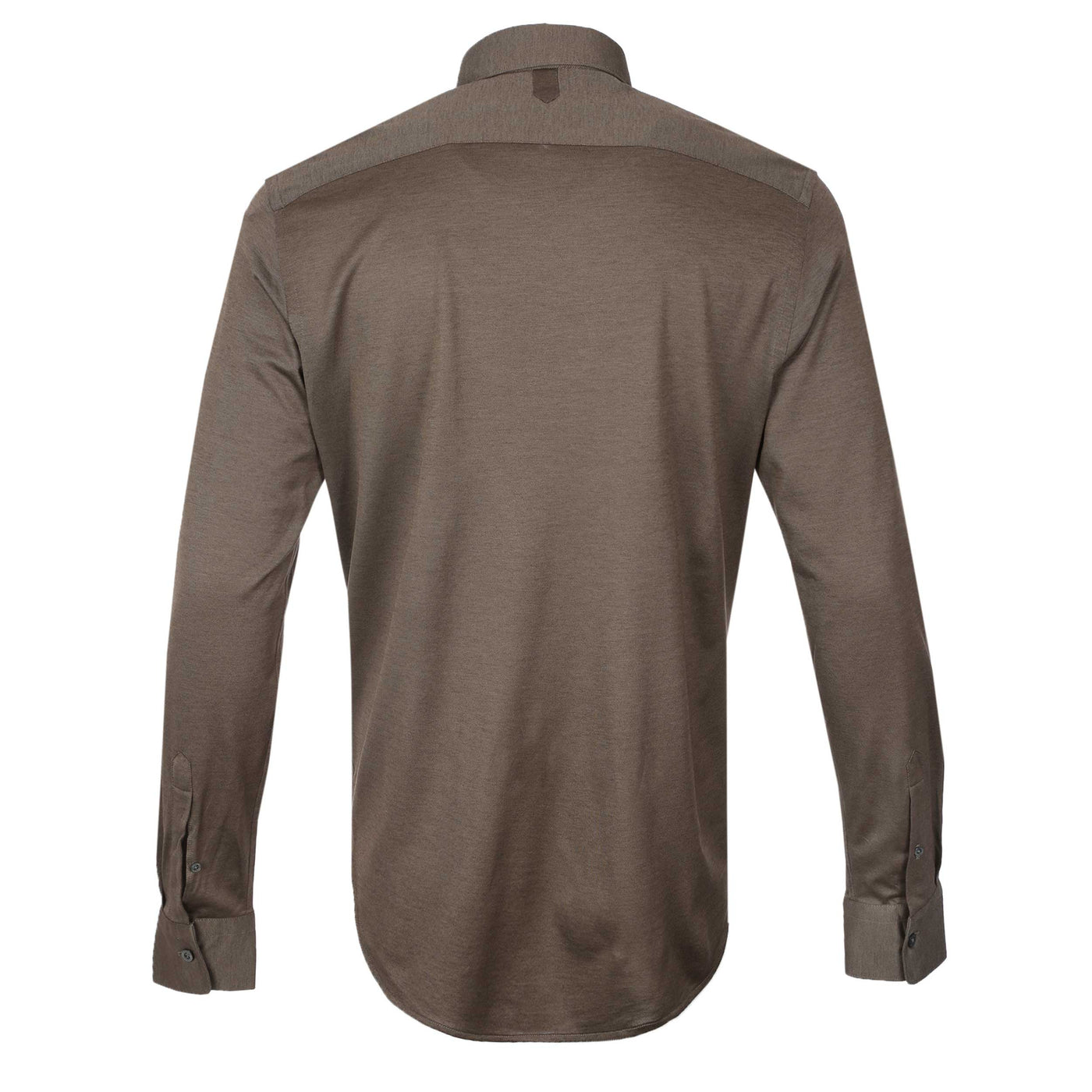 Canali Basic Stretch Shirt in Brown