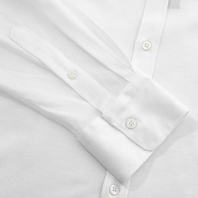 Canali Basic Stretch Shirt in White Cuff