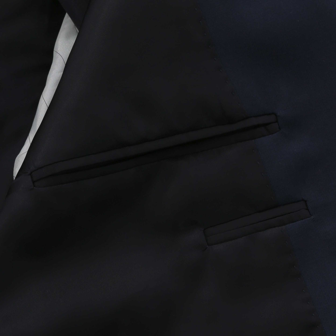 Canali Basic Suit in Navy Detail