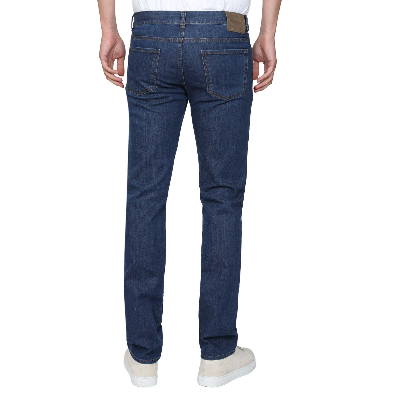 Canali Classic Jean in Navy Blue Denim Back