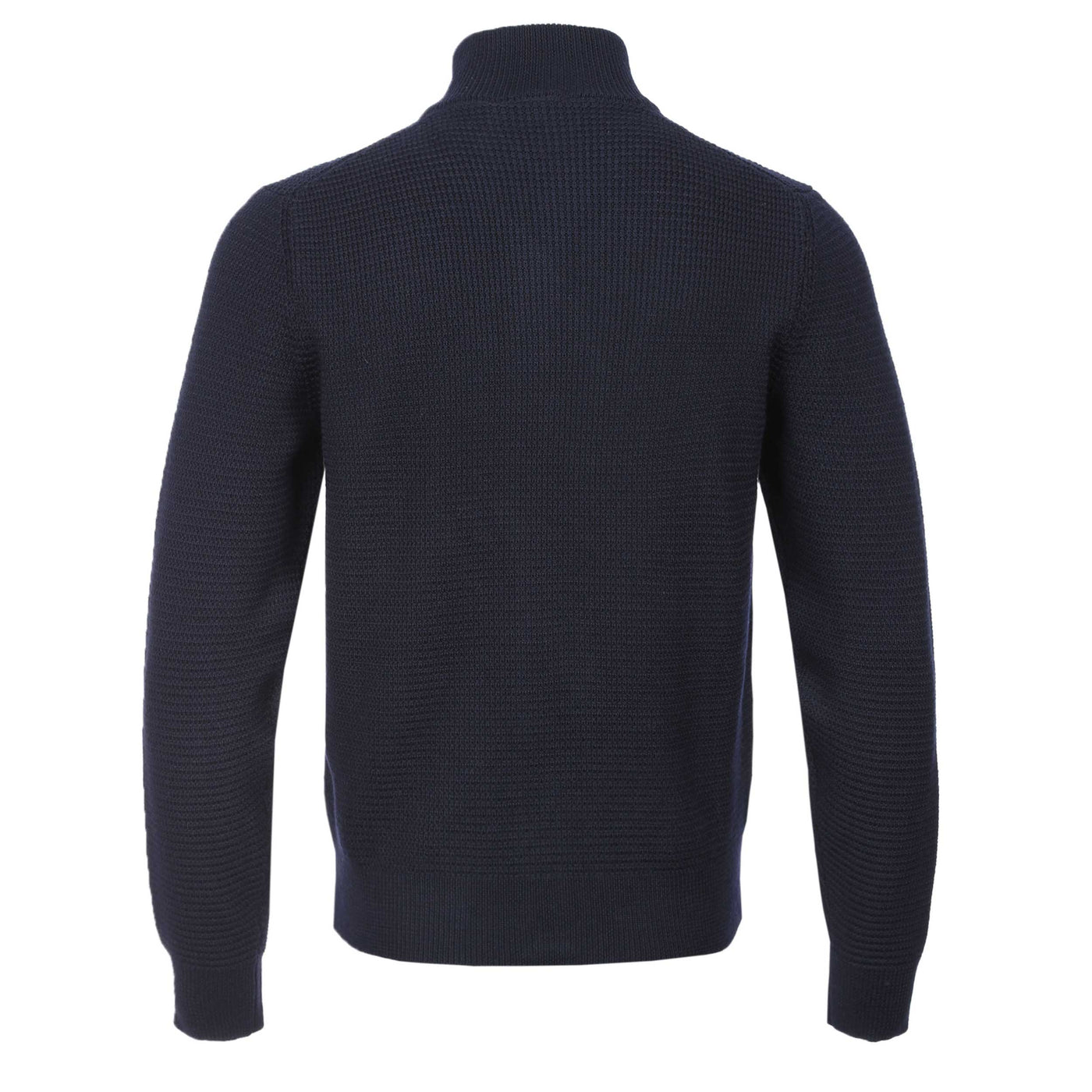 Canali Open Weave Cardigan in Navy Back