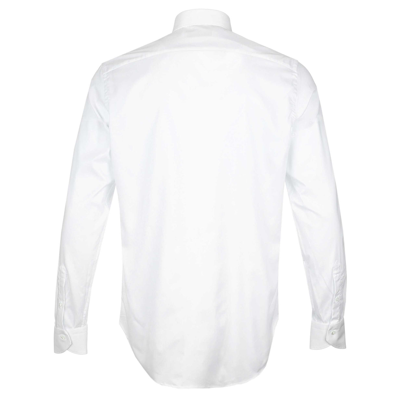 Canali Stretch Tech Cotton Shirt in White Back