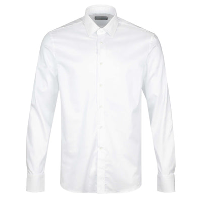 Canali Stretch Tech Cotton Shirt in White