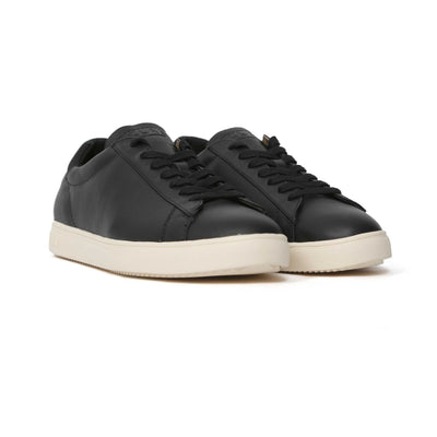 Clae Bradley Essentials Trainer in Black Milled Leather Pair