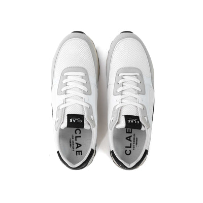 Clae Joshua Trainer in Microchip White Black Birdseye