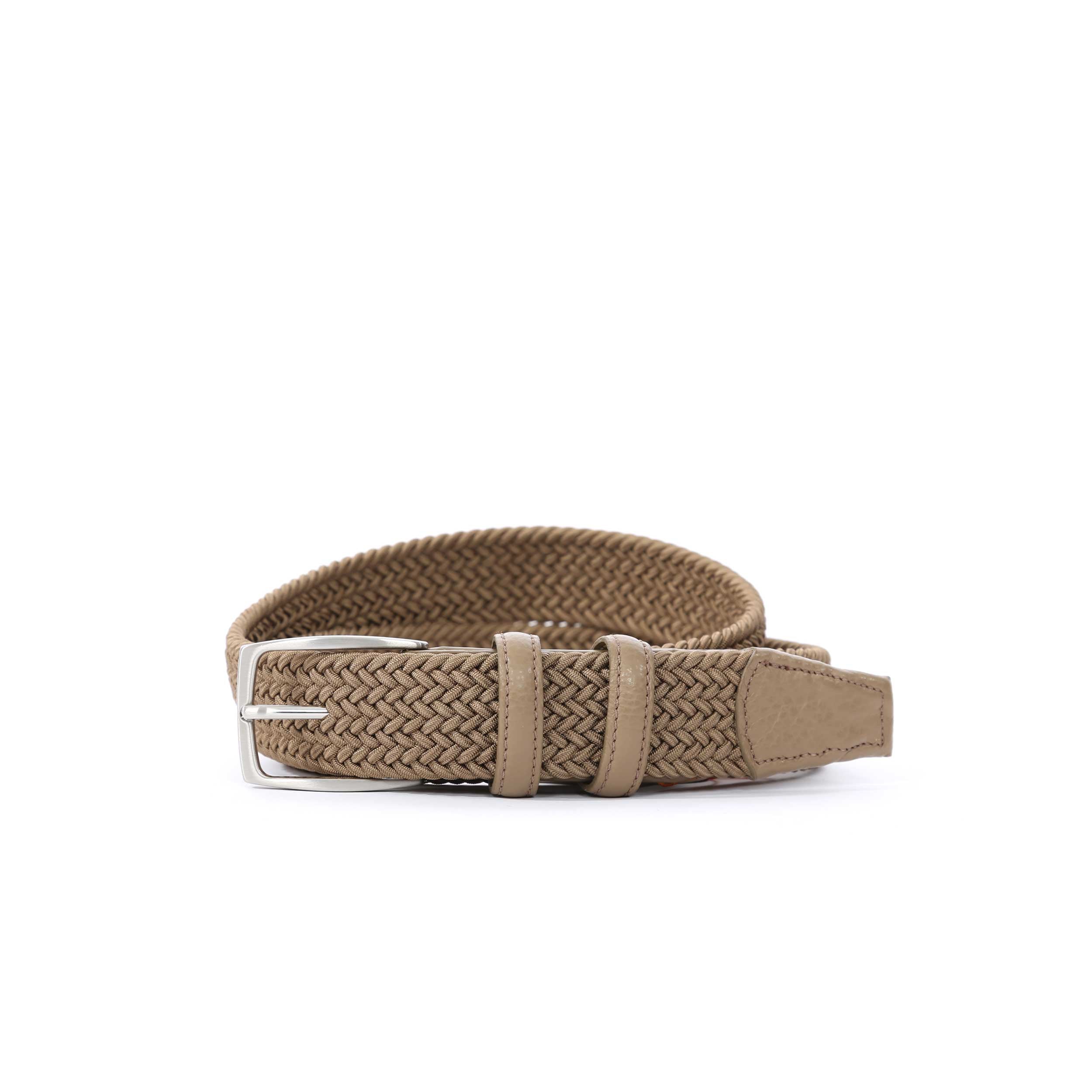 Elliot Rhodes Stretch Handweave Belt in Taupe