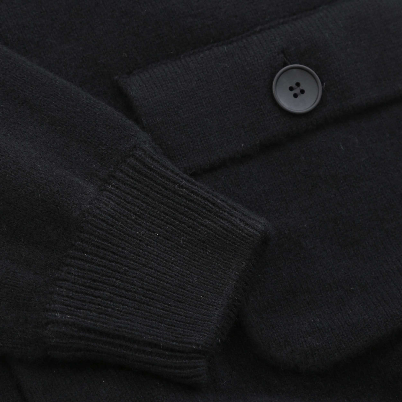 Filippo De Laurentiis Chunky Button Thru Cardigan in Black Detail