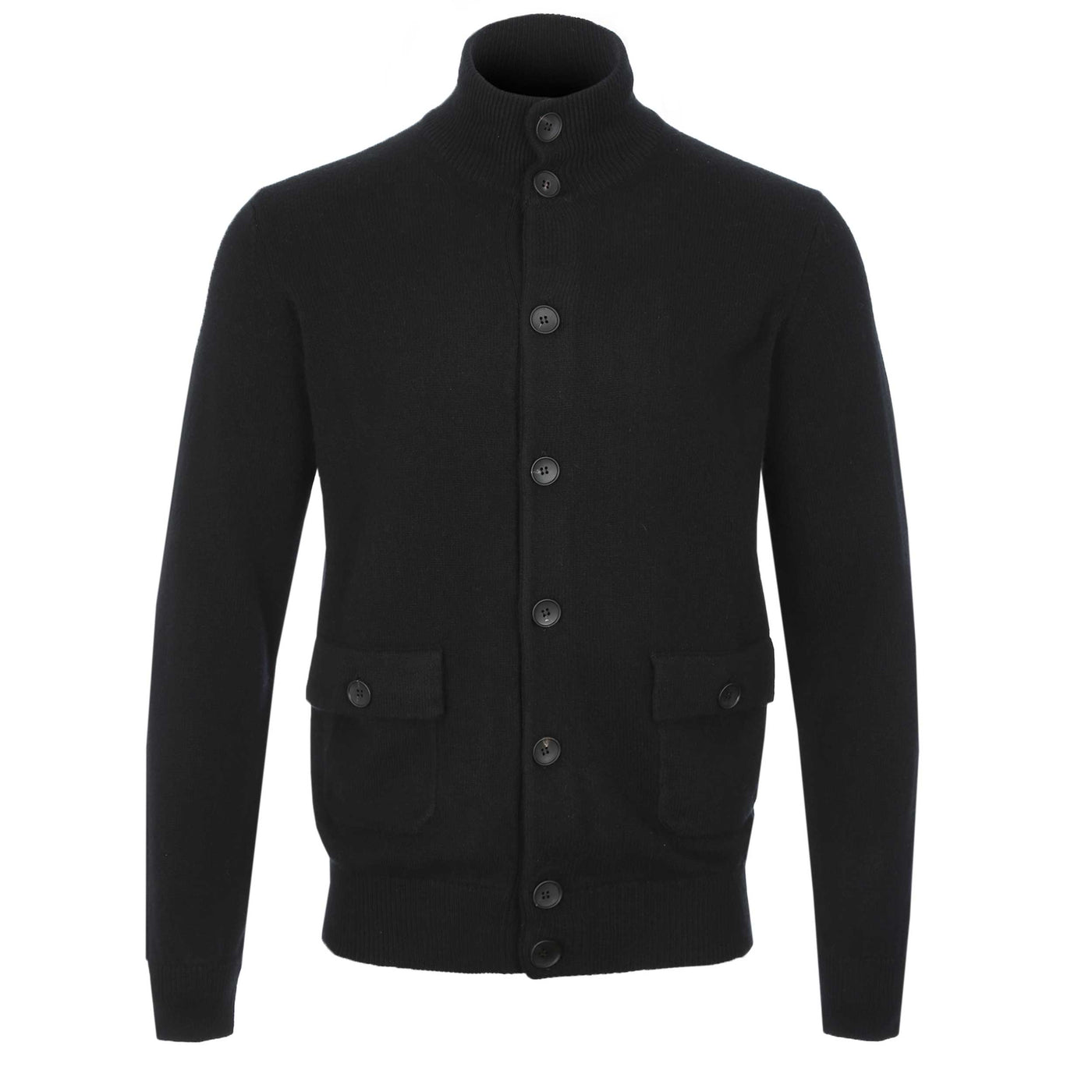 Filippo De Laurentiis Chunky Button Thru Cardigan in Black