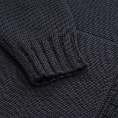 Filippo De Laurentiis Merino Full Zip Cardigan in Gunmetal Grey Cuff