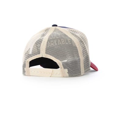 Goorin Bros The Cock Trucker Cap in Navy & Burgundy Back