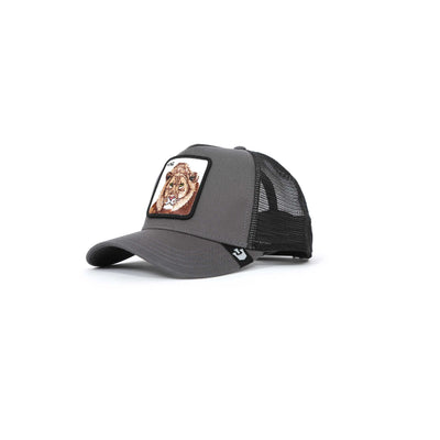 Goorin Bros The King Lion Trucker Cap in Grey Angle