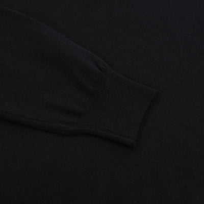 Gran Sasso Skipper Collar Knitwear in Black Cuff