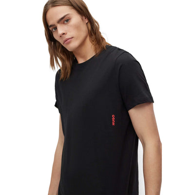 HUGO RN Twin Pack T-Shirt in Black and White Front