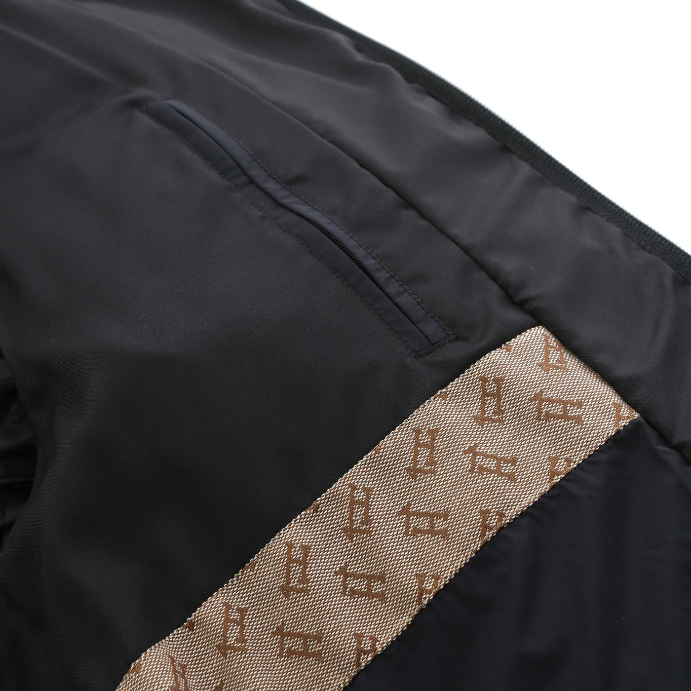 Herno Bomber Arendelle Con Collo Fau Jacket in Black Inside Pocket