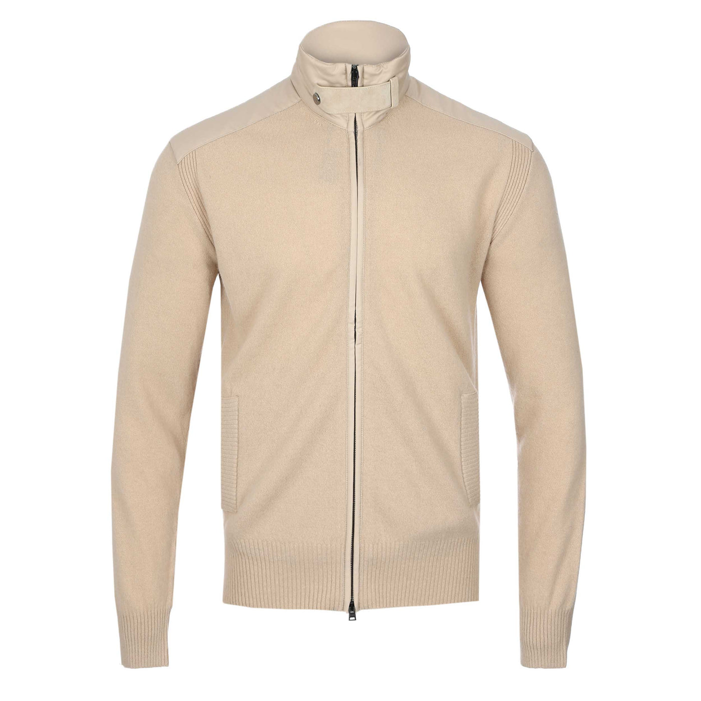 Herno Cardigan In Maglia Con Dettagli Knitwear in Chantilly