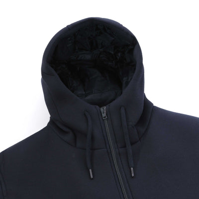 Herno Giacca Lunga In Scuba Jacket in Navy Hood