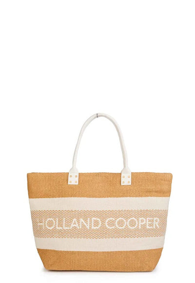 Holland Cooper Cannes Beach Bag in Natural Cream Front