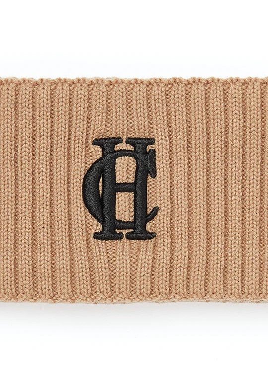 Holland Cooper Chelsea Merino Headband in Camel Logo