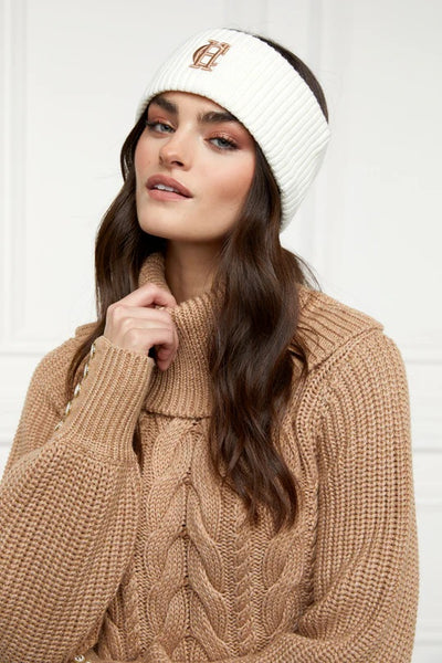 Holland Cooper Chelsea Merino Headband in Cream