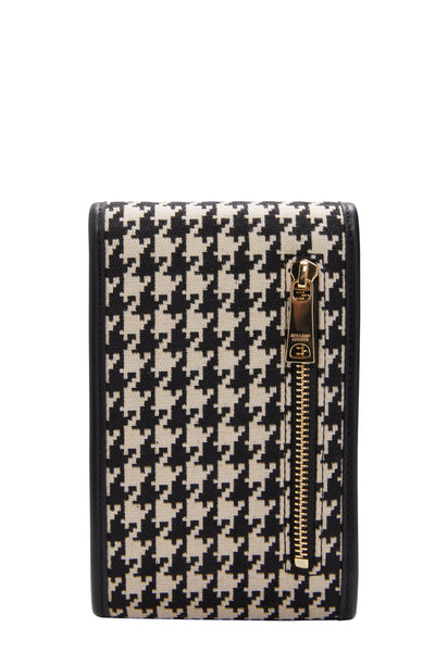 Holland Cooper Knightsbridge Ladies Phone Pouch in Ecru Houndstooth Back