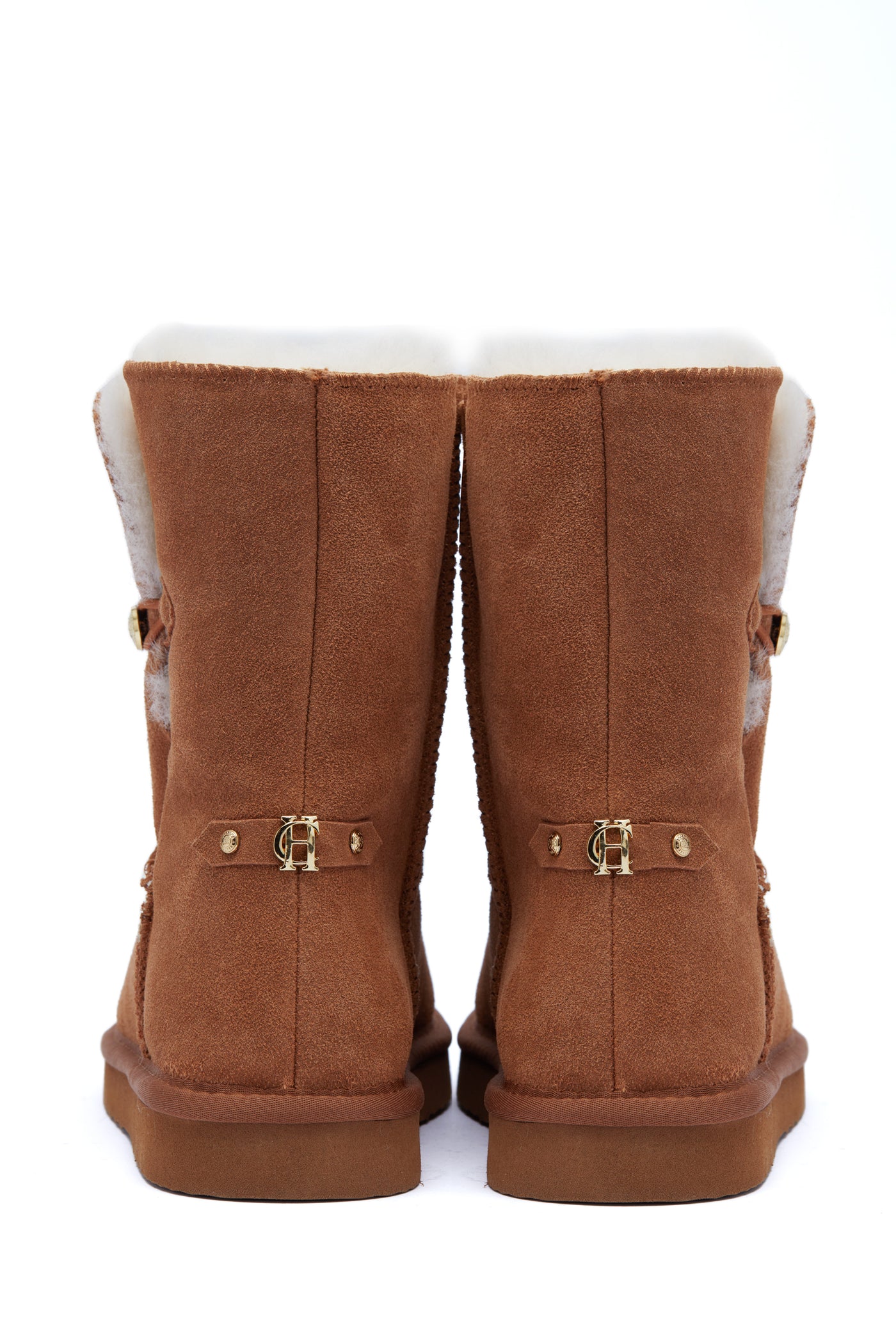 Holland Cooper Shearling Boot in Tan Back