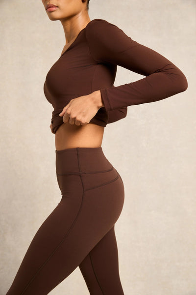 Holland Cooper Supersoft Contour Legging in Walnut Model Side