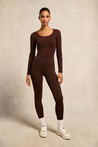 Holland Cooper Supersoft Contour Legging in Walnut