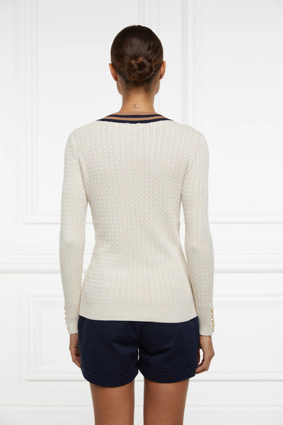 Holland Cooper Zoe Knit Ladies Knitwear in Almond Model Back