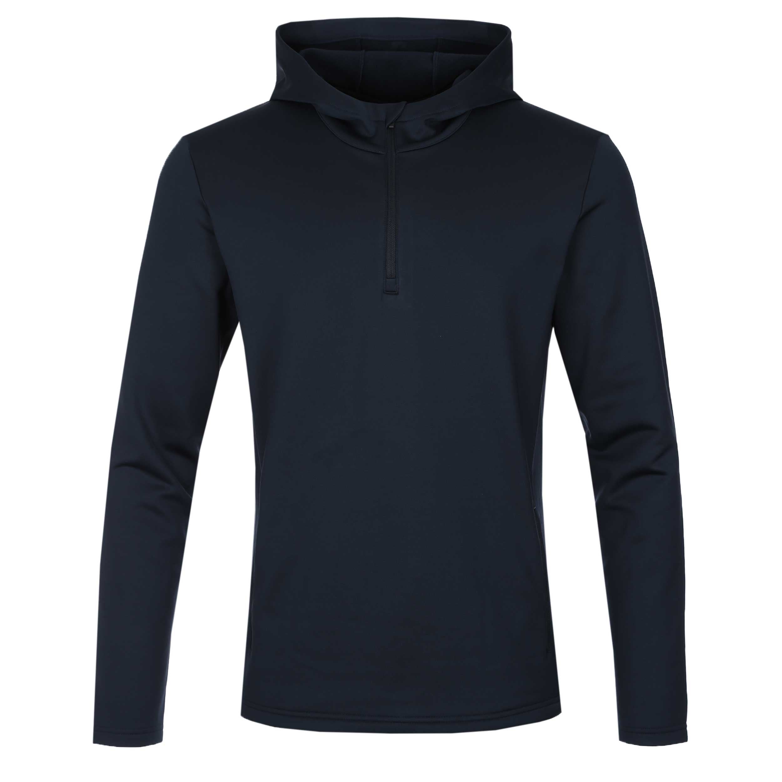 J.Lindeberg Aerial Quarter Zip Hood in JL Navy