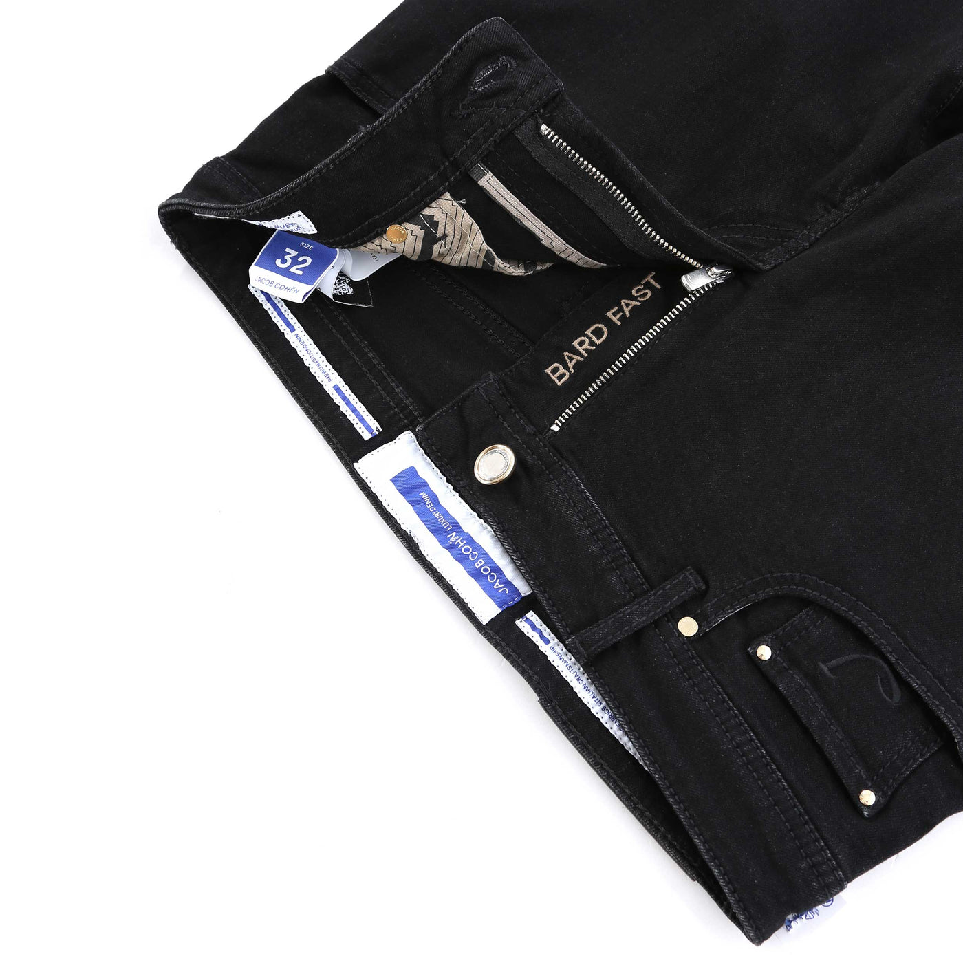 Jacob Cohen Bard Zip Jean in Black Fly