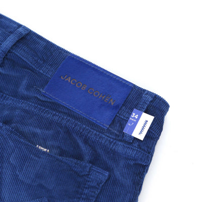 Jacob Cohen Nick Cord in Cobalt Blue Logo