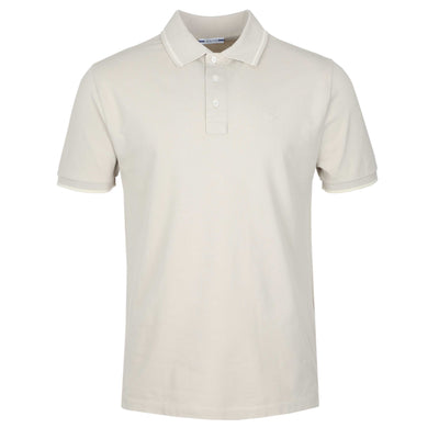 Jacob Cohen Tipped Polo Shirt in Cream