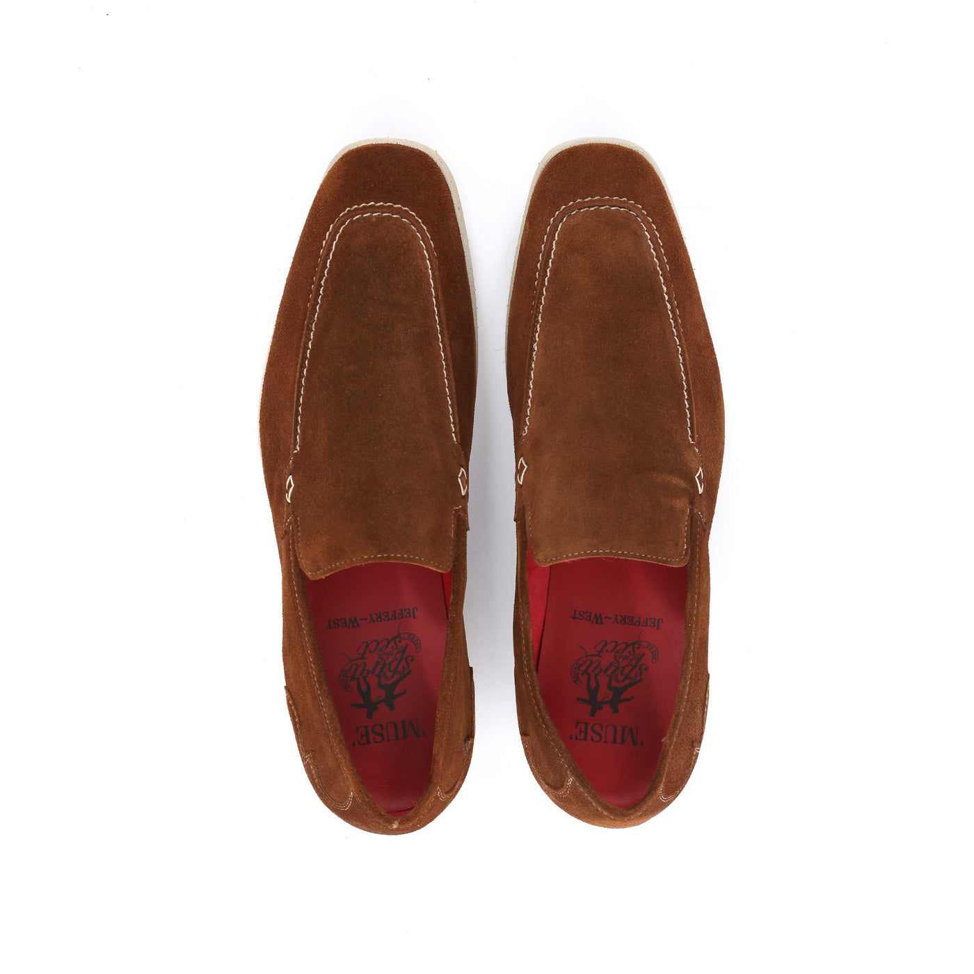 Jeffery West Jung Shoe in Brown Suede Birdseye