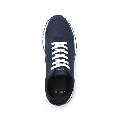 LMNTS Logan Trainer in Navy & White Birdseye