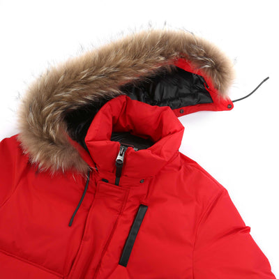 Mackage Nathan FR Jacket in Red Hood Detached
