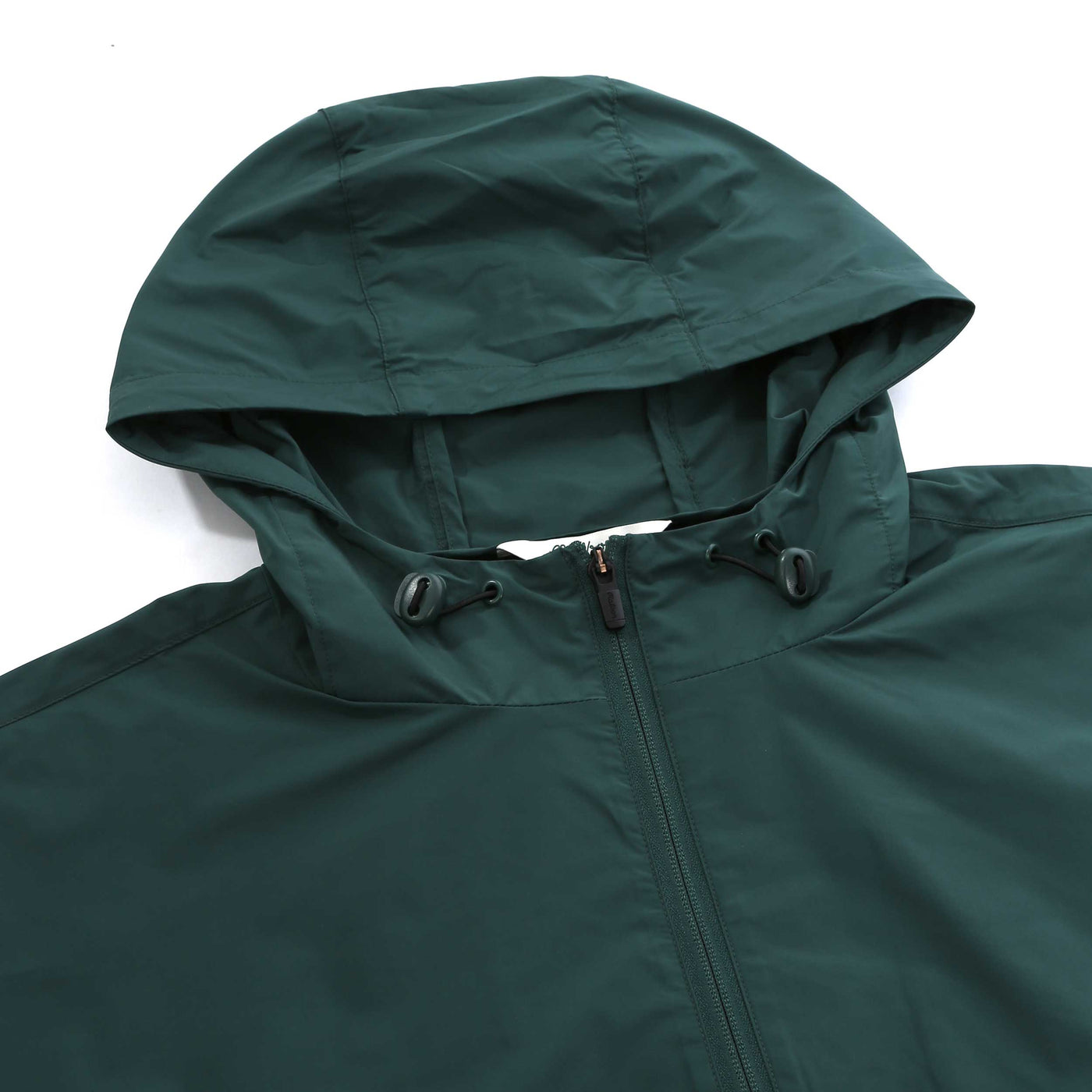 Malbon Evergreen Buckets Nylon Anorak in Hunter Green Hood