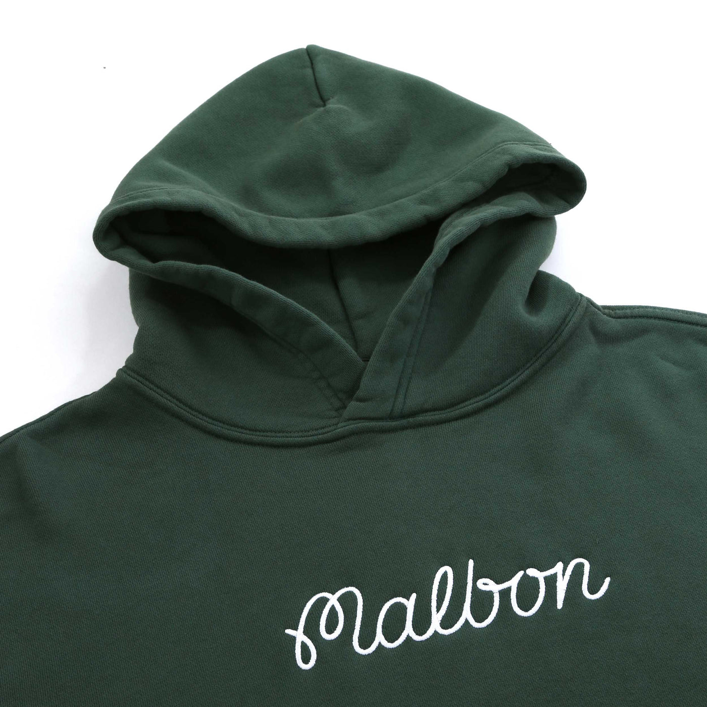 Malbon Fesque Hoodie Sweatshirt in Forest Green Hood