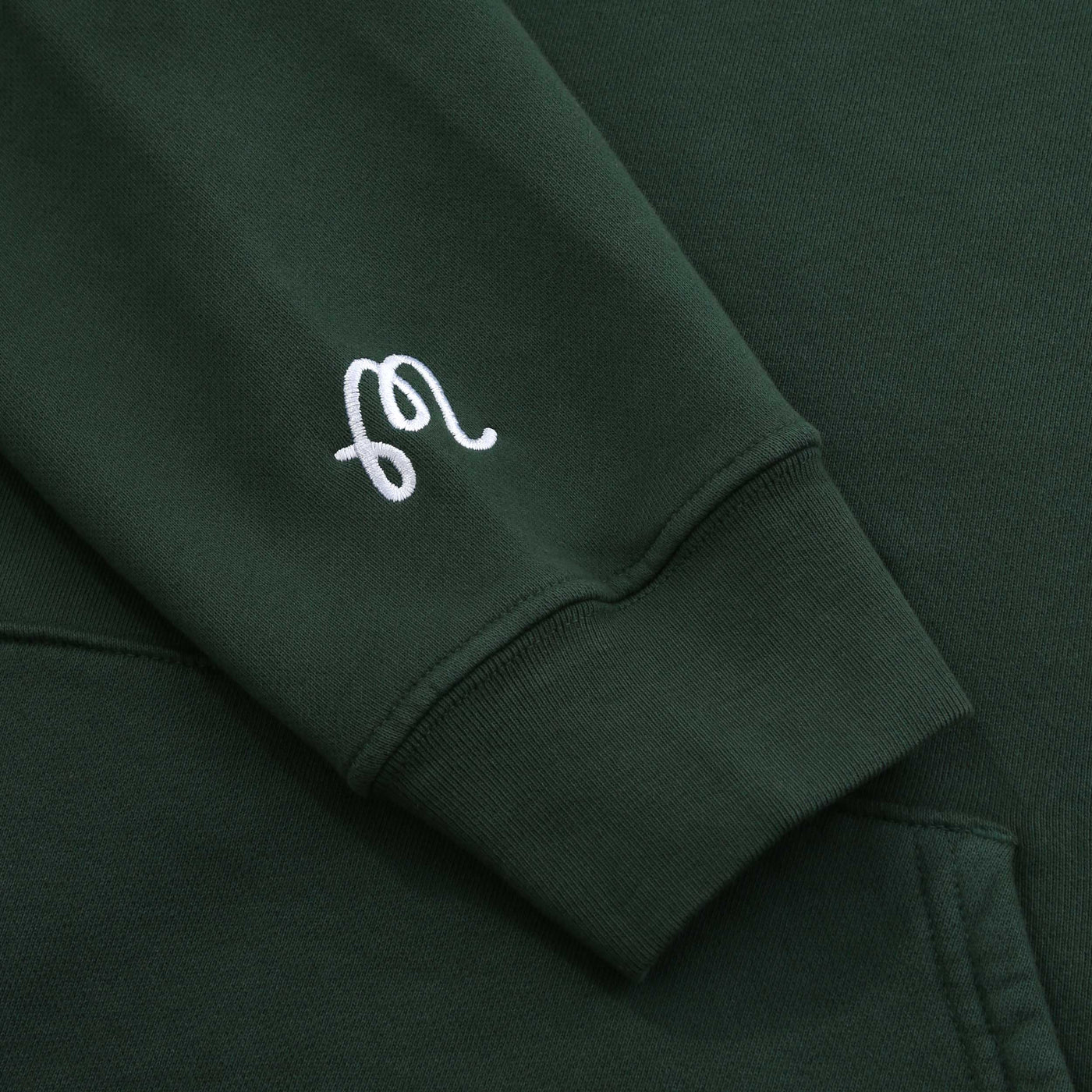 Malbon Fesque Hoodie Sweatshirt in Forest Green Logo