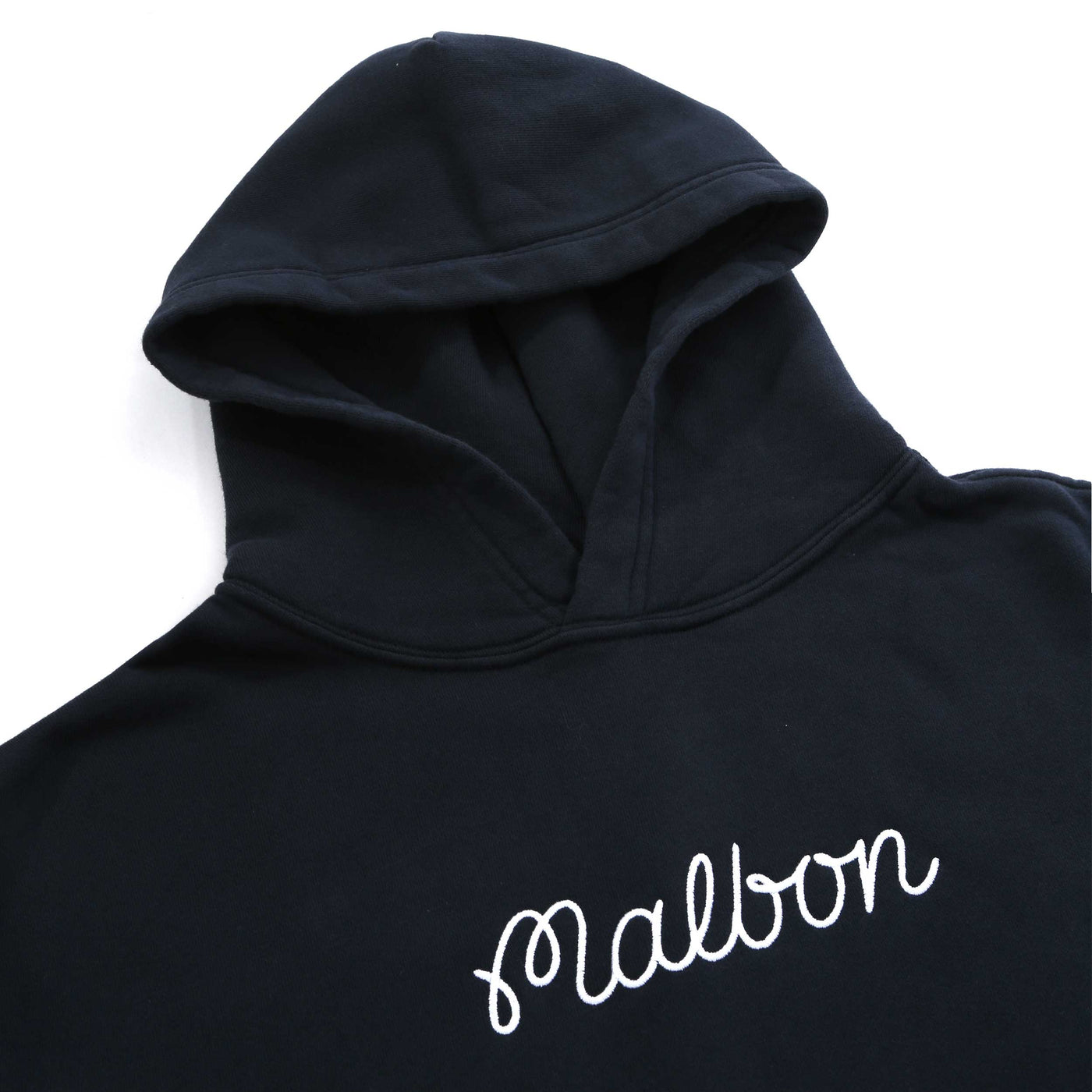 Malbon Fesque Hoodie Sweatshirt in Navy Hood