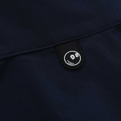 Malbon Pine Windshirt in Navy Nape Logo