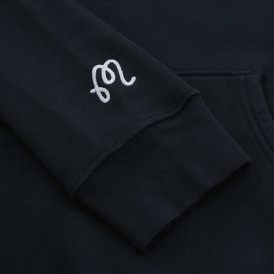 Malbon Fesque Hoodie Sweatshirt in Navy Cuff Logo