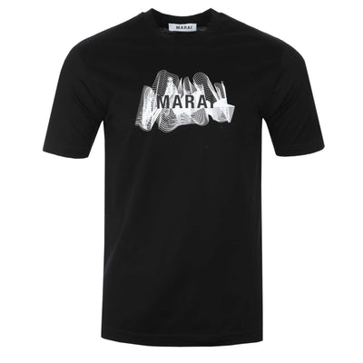 Marai Ripple Print T Shirt in Black