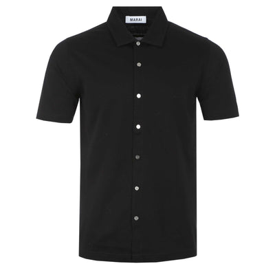 Marai Snap Button SS Shirt in Black