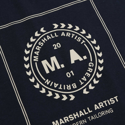 Marshall Artist Cartellino T Shirt in Navy Logo