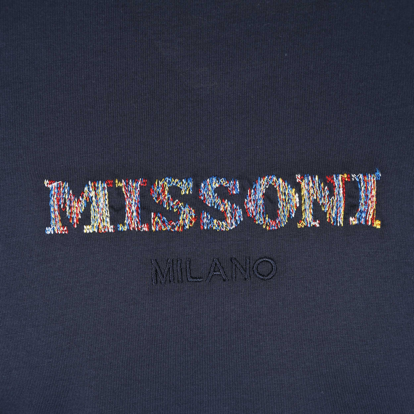 Missoni Embroidered Logo T-Shirt in Navy Logo