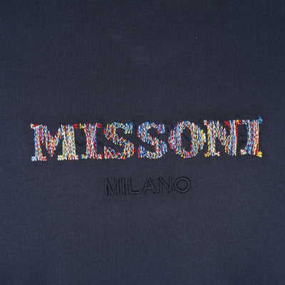 Missoni Embroidered Logo T-Shirt in Navy Logo