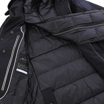 Montecore Hooded Padded Jacket in Navy Bib Removed