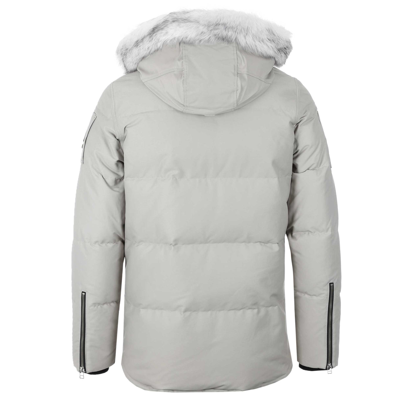 Moose Knuckles 3Q Jacket in Storm Grey & Natural Fur Back