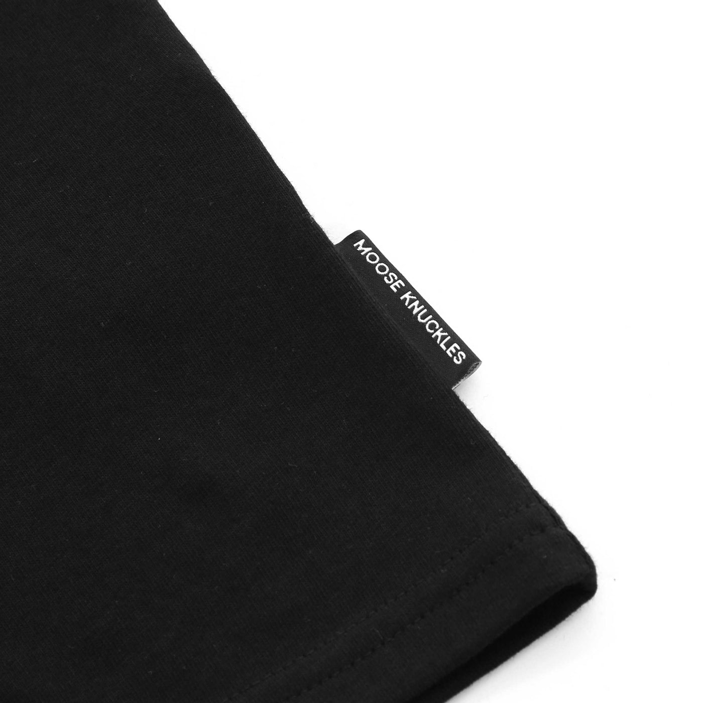 Moose Knuckles Drip T Shirt in Black Logo Tab