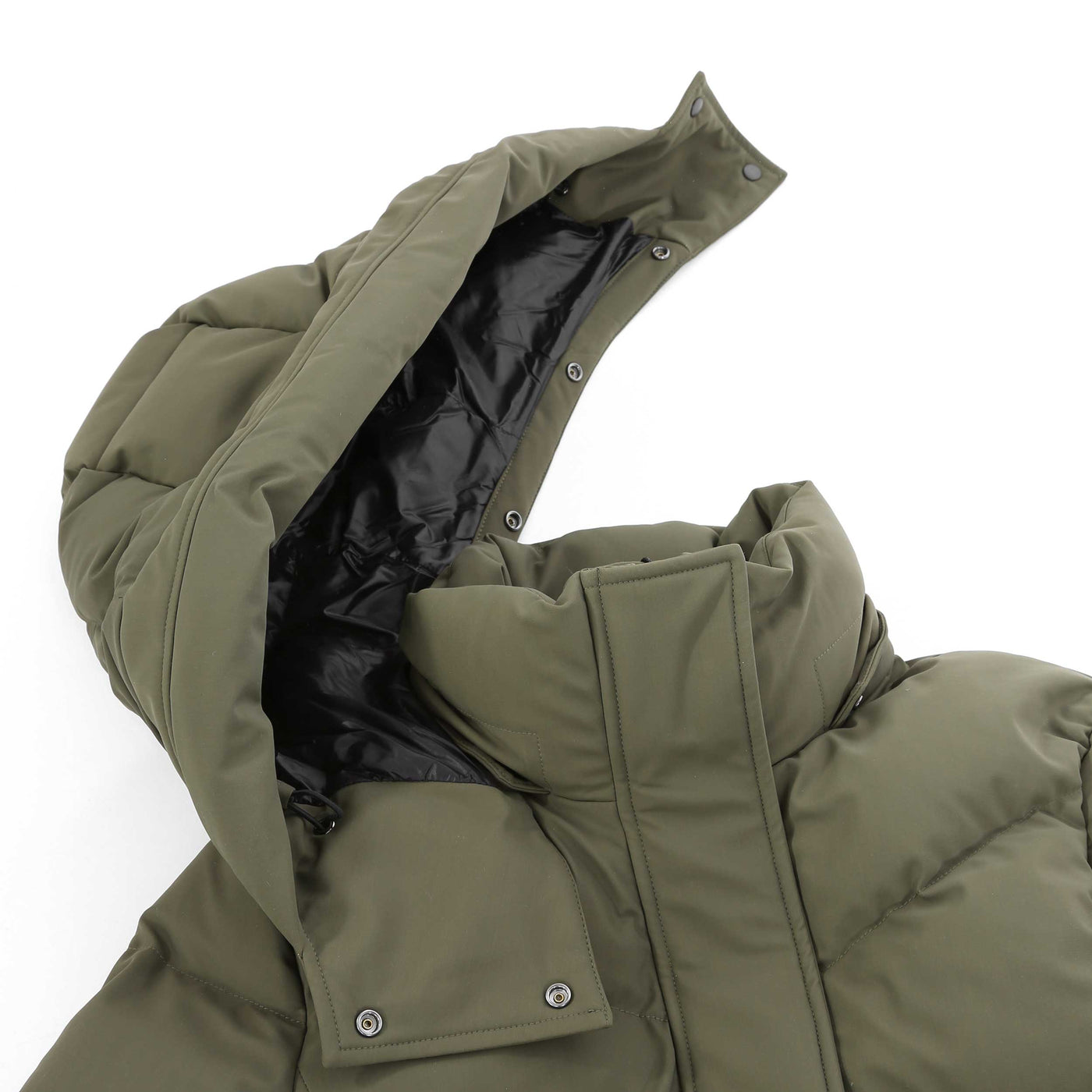 Moose Knuckles Jocada Ladies Parka Jacket in Moss Hood Removed